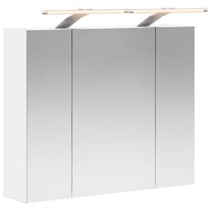 vidaXL Badezimmerspiegelschrank Wei&szlig; 60 x 14,5 x 50 cm Holzwerkstoff