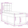 vidaXL Boxspringbett mit Matratze Blau 90x200 cm Stoff