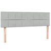 vidaXL Boxspringbett mit Matratze Hellgrau 160x220 cm Samt