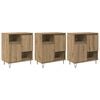 vidaXL Sideboard 3 pcs Artisan-Eiche 60 x 35 x 70 cm