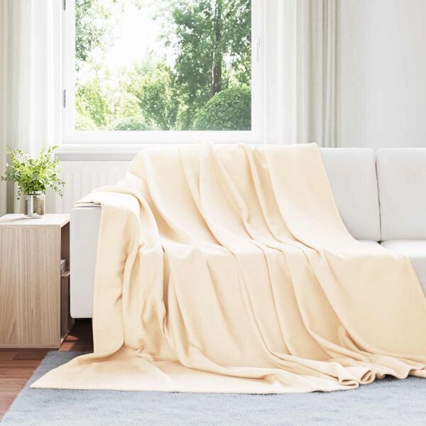 vidaXL Wohndecken 24 pcs Creme 240 x 220 cm Fleece