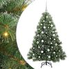 vidaXL K&uuml;nstlicher Weihnachtsbaum mit 150 LEDs Gr&uuml;n 150 cm PE und PVC