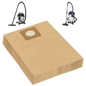 vidaXL Papierbeutel f&uuml;r Nass- und Trockensauger 10 Stk. Braun