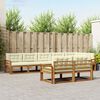 vidaXL Outdoor-Sofagarnitur mit Kissen 8 pcs Natur und Creme
