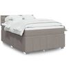 vidaXL Boxspringbett mit Matratze Taupe 140x190 cm Stoff