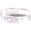 vidaXL Massivholzbett ohne Matratze Wei&szlig; 160x200 Kiefernholz