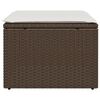 vidaXL Gartenhocker mit Kissen Braun 55x55x37 cm Poly Rattan