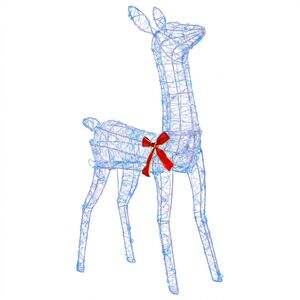 vidaXL 3D Weihnachtsrentier LOVIISA 110 LEDs Blau 70 x 26 x 100 cm