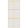 vidaXL Schiebet&uuml;r Golden 90x205 cm Matt ESG-Glas und Aluminium