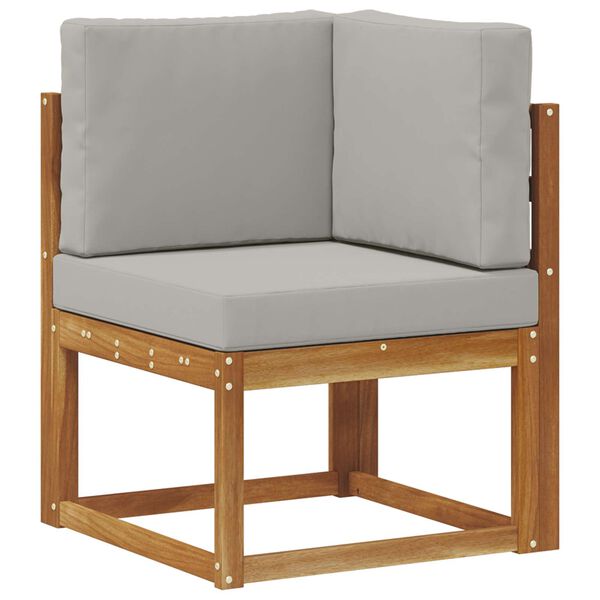 vidaXL Outdoor-Sofagarnitur mit Kissen 4 pcs Nat&uuml;rlich und Hellgrau