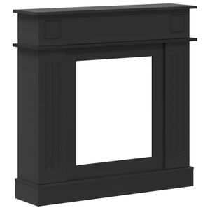 vidaXL Kaminumrandung Schwarz 102 x 26 x 100 cm Holzwerkstoff