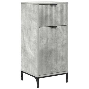 vidaXL Badezimmerschrank mit Schubladen Beton Grau 39,5 x 36 x 88 cm