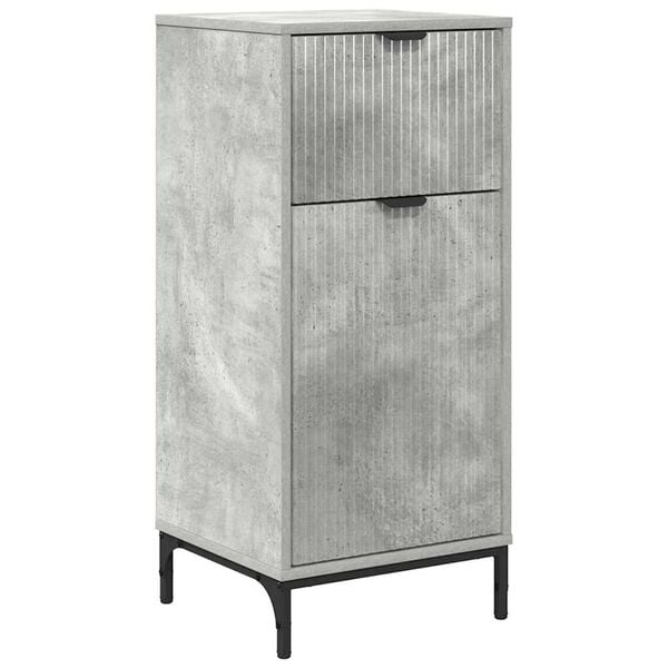 vidaXL Badezimmerschrank mit Schubladen Beton Grau 39,5 x 36 x 88 cm