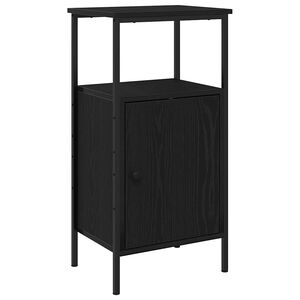vidaXL Nachttisch Schwarz Eichen-Optik 41 x 31 x 80 cm Holzwerkstoff