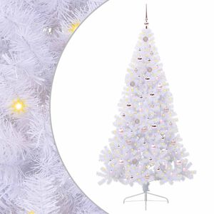 vidaXL K&uuml;nstlicher Weihnachtsbaum Wei&szlig; 210 cm PVC und Stahl