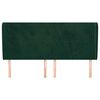 vidaXL Kopfteil mit Ohren Dunkelgr&uuml;n 163x23x118/128 cm Samt