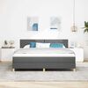 vidaXL Boxspringbett mit Matratze Dunkelgrau 180 x 200 cm Stoff