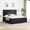 vidaXL LED Boxspringbett mit Matratze Schwarz 180 x 200 cm Stoff