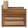vidaXL Outdoor-Sofagarnitur Massives Akazienholz und Polyester Natur