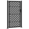 vidaXL Gartentor Schwarz 100x175 cm Stahl Kreuz-Design