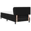 vidaXL Boxspringbett mit Matratze Schwarz 100 x 200 cm Stoff