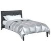 vidaXL Winterbettdecke Silber 140 x 200 cm Satin und Mikrofaser