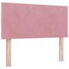 vidaXL Boxspringbett mit Matratze Rosa 200 x 100 cm Polyester