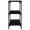 vidaXL B&uuml;cherregal Schwarz 40x33x70,5 cm Holzwerkstoff und Stahl