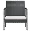 vidaXL 8-tlg. Garten-Lounge-Set mit Auflagen Poly Rattan Schwarz