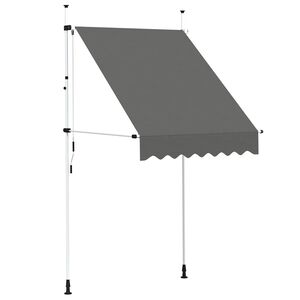 vidaXL Einziehbare Markise Handbetrieben 150 cm Anthrazit