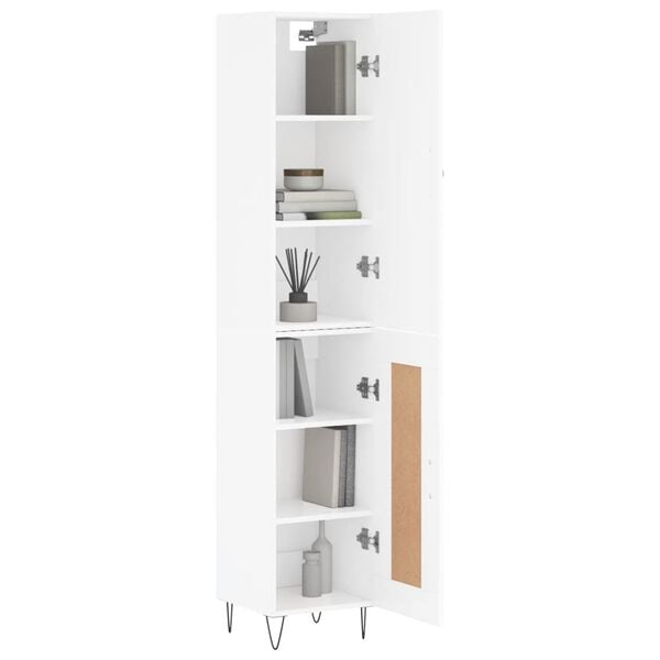 vidaXL Highboard Wei&szlig; 34,5x34x180 cm Holzwerkstoff