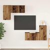 vidaXL TV-Schrankset Wandmontiert 4 pcs Altholz Holzwerkstoff