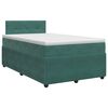 vidaXL Boxspringbett mit Matratze Dunkelgr&uuml;n 120 x 200 cm Samt