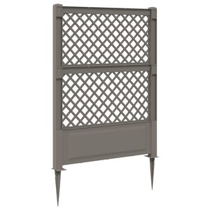 vidaXL Trellis mit Spike Grau 99 x 6 x 165 cm PP