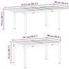 vidaXL Ausziehtisch 2 pcs Anthrazit 210 x 90 x 73 cm Stahl