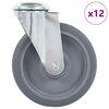 vidaXL 12 Stk. Lenkrollen mit Bolzenloch 125 mm