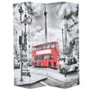 vidaXL Raumteiler klappbar 160 x 170 cm London Bus Schwarz-Wei&szlig;