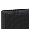 vidaXL 9-tlg. Garten-Sofagarnitur mit Kissen Schwarz Poly Rattan