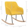 vidaXL Schaukelstuhl Gelb Stoff