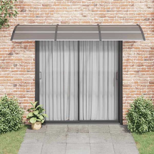 vidaXL Türvordach Schwarz 300x100 cm Polycarbonat