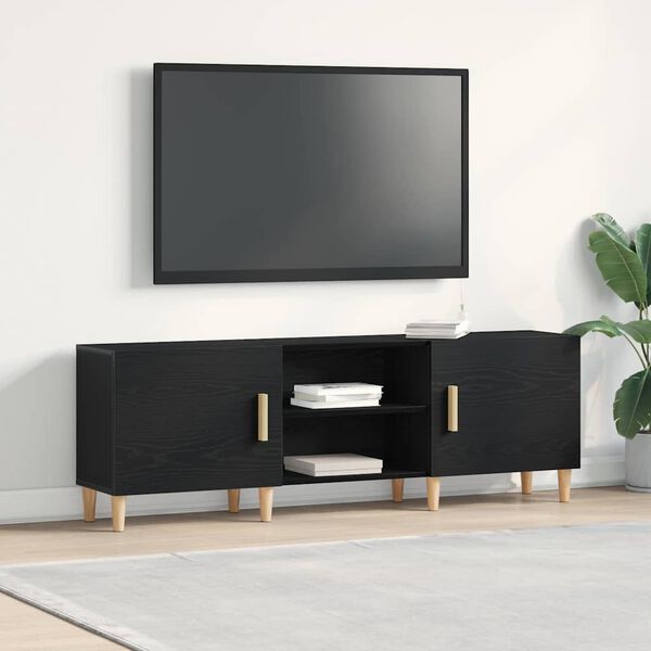vidaXL TV-Schr&auml;nk Schwarz Eichen-Optik 150 x 30 x 50 cm Holzwerkstoff