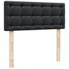 vidaXL Boxspringbett mit Matratze Schwarz 120x190 cm Kunstleder