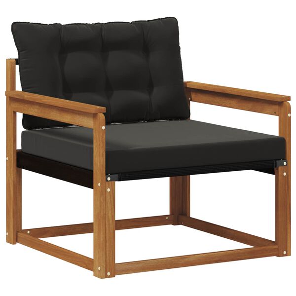 vidaXL Outdoor-Sofagarnitur Massives Akazienholz und Textilene Natur