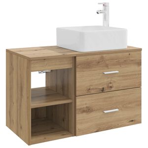 vidaXL Badezimmerm&ouml;bel-Set 2 pcs Artisan-Eiche Holzwerkstoff