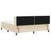 vidaXL Boxspringbett mit Matratze Creme 180 x 200 cm Stoff