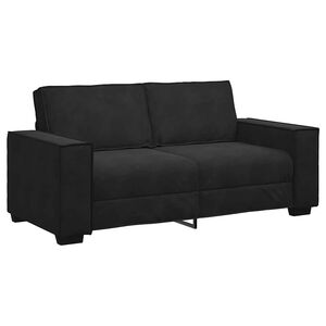 vidaXL 2-Sitzer-Sofa Schwarz 140 cm Samt