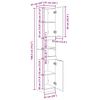 vidaXL Badschrank R&auml;uchereiche 32x34x188,5 cm Holzwerkstoff