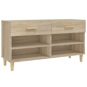 vidaXL Schuhschrank Sonoma-Eiche 102x35x55 cm Holzwerkstoff