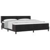 vidaXL Boxspringbett mit Kopfteil Schwarz 200 x 200 cm Samt