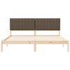 vidaXL Bettgestell mit gepolstertem Kopfteil Taupe 180 x 200 cm
